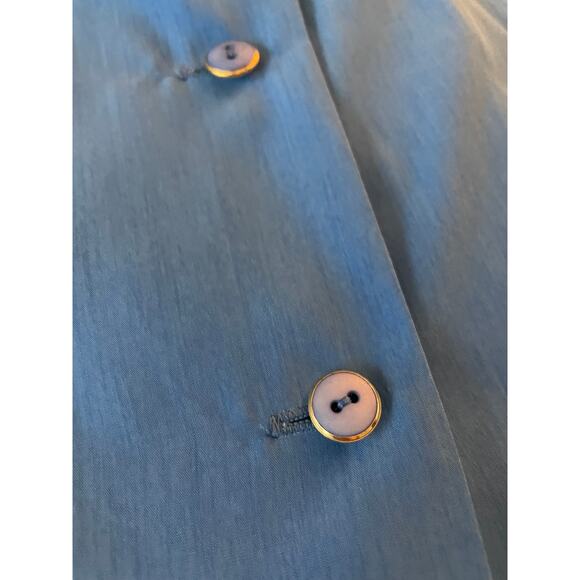 Vintage Lilli Ann Collections Blue and Green blouse Union Made SZ 12 - Picture 10 of 10